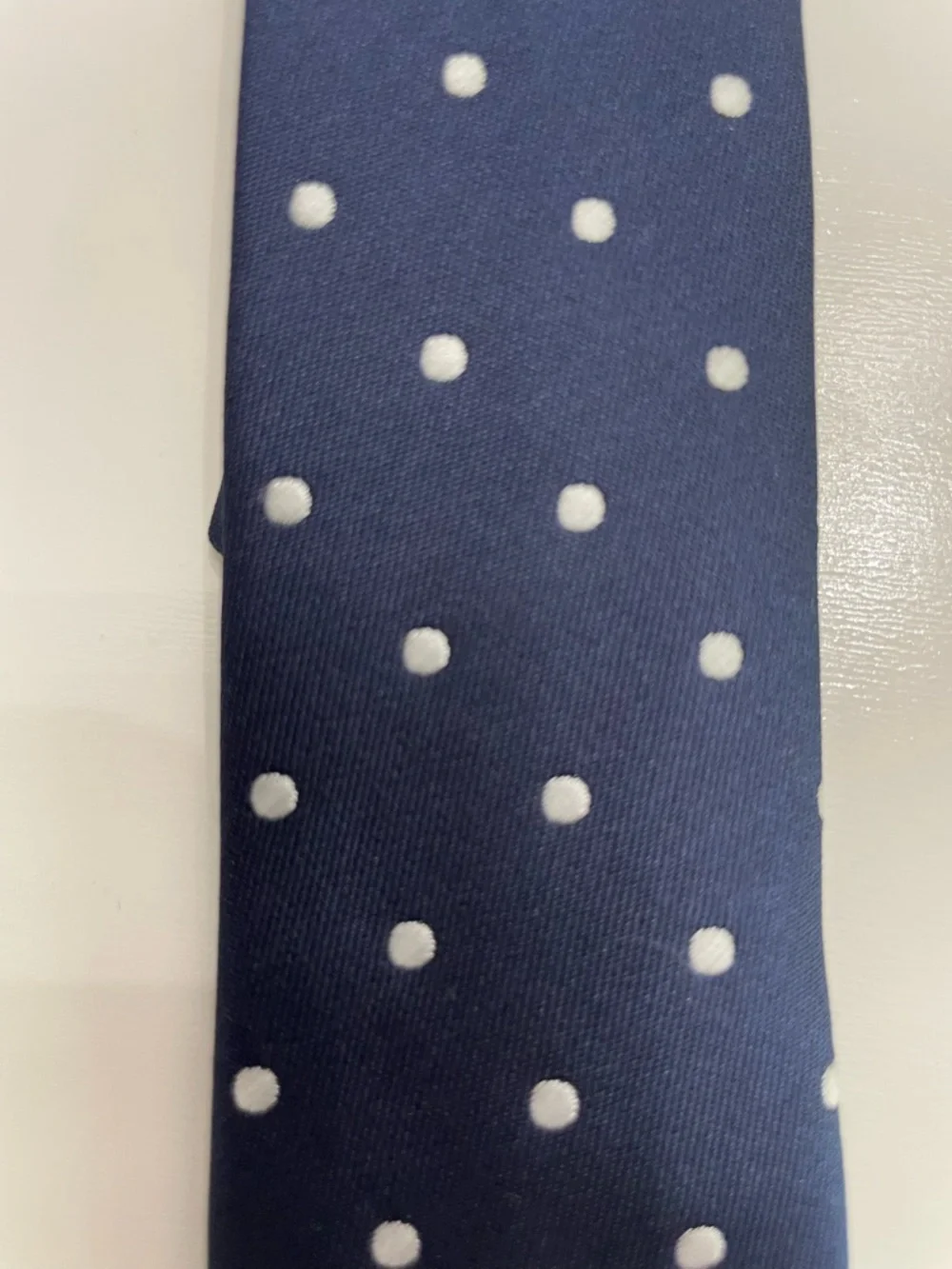 H&M Navy Polka Dot Tie and Black Clip On Tie